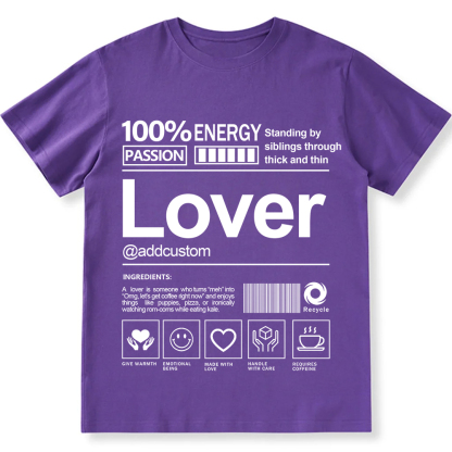 Addcustom Lover Personalized Custom Unisex Fit T-Shirt wearishow
