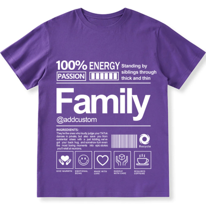 Addcustom Family Personalized Custom Unisex Fit T-Shirt wearishow