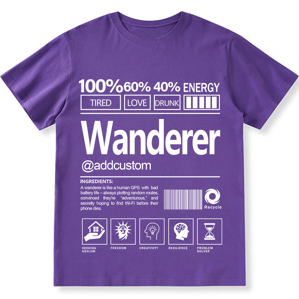 Addcustom Wanderer Personalized Custom Unisex Fit T-Shirt wearishow