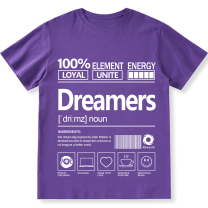 Dreamers Unisex Fit Cotton T-Shirt wearishow