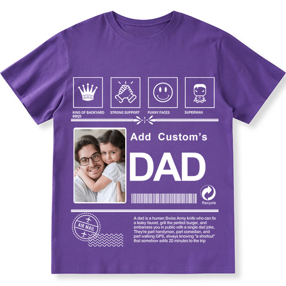 Dad Custom Unisex Fit Cotton T-Shirt wearishow