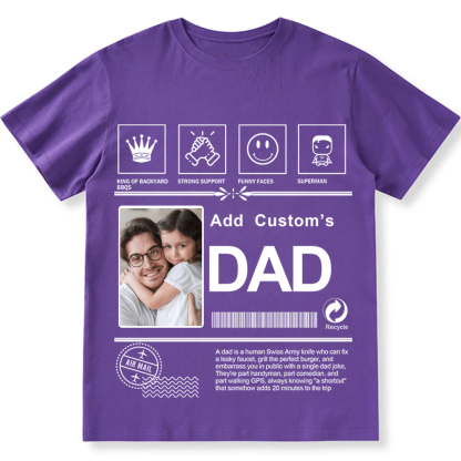 Dad Custom Unisex Fit Cotton T-Shirt wearishow