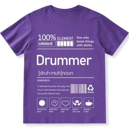 Drummer  Unisex Fit Cotton T-Shirt wearishow