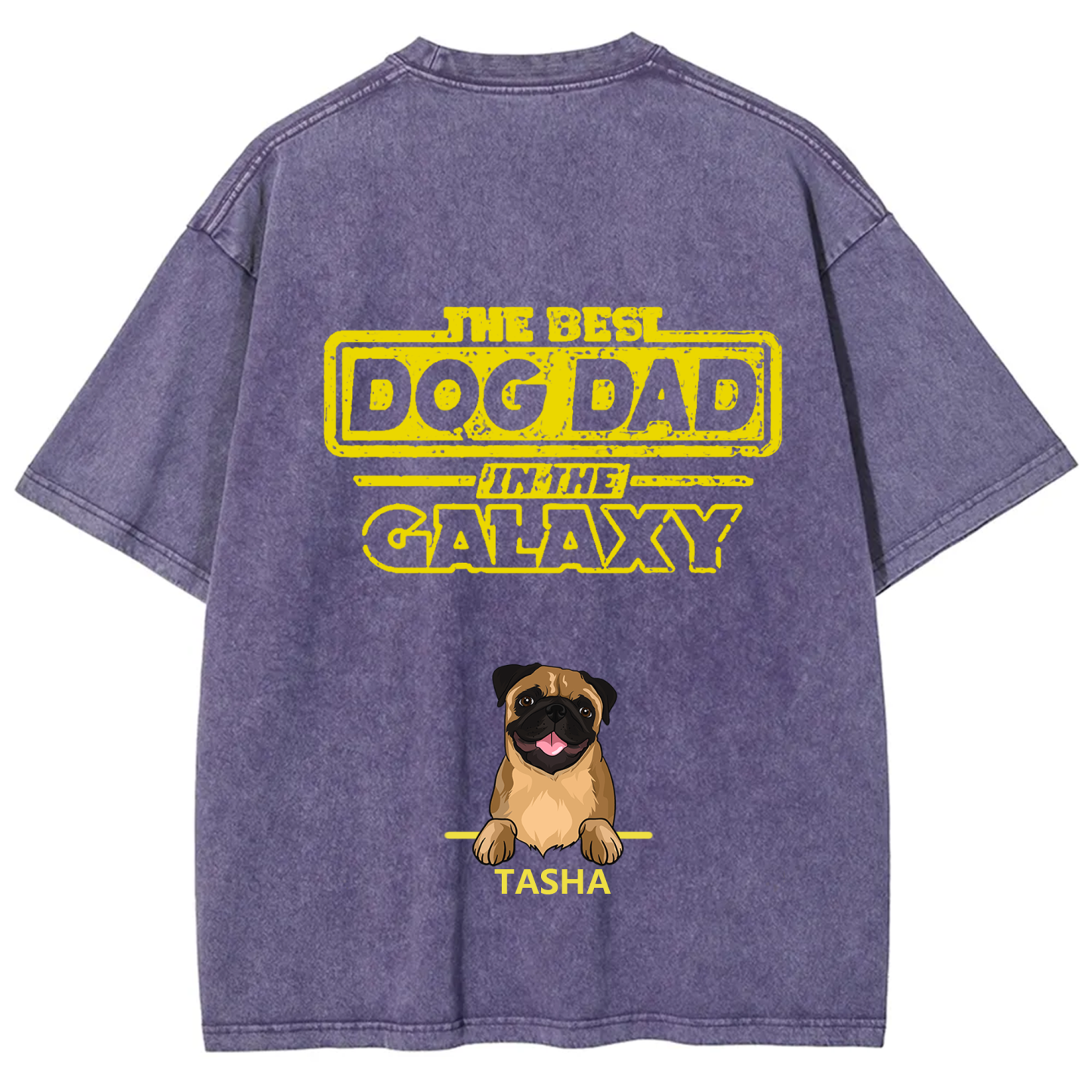 The Best Dog Dad In The Galaxy - Personalized Custom Unisex T-shirt