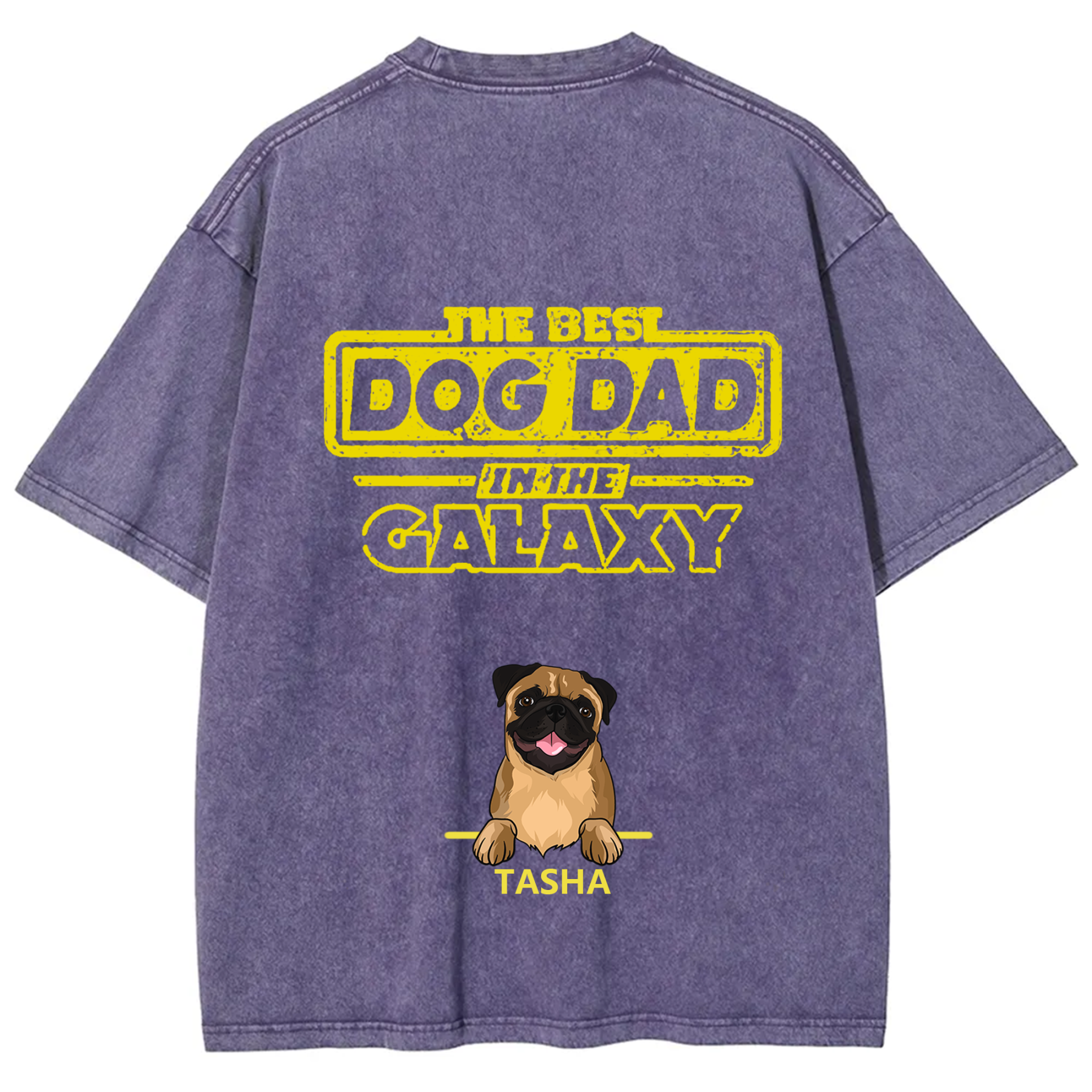 The Best Dog Dad In The Galaxy - Personalized Custom Unisex T-shirt