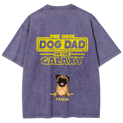 The Best Dog Dad In The Galaxy - Personalized Custom Unisex T-shirt