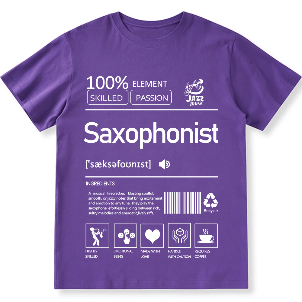 Saxophonist Unisex Fit Cotton T-Shirt wearishow