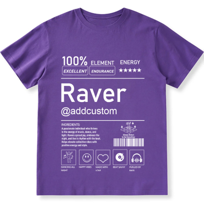 Raver Custom Unisex Fit Cotton T-Shirt wearishow