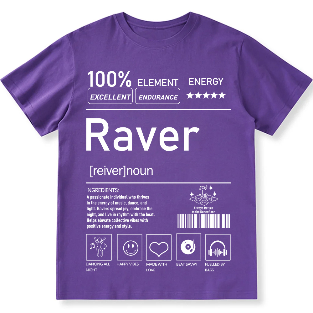 Raver Unisex Fit Cotton T-Shirt wearishow