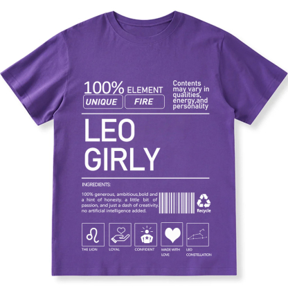 Leo Girly  Unisex Fit Cotton T-Shirt wearishow