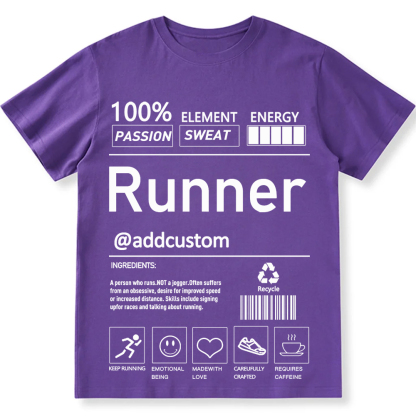 Runner  Custom Unisex Fit Cotton T-Shirt wearishow