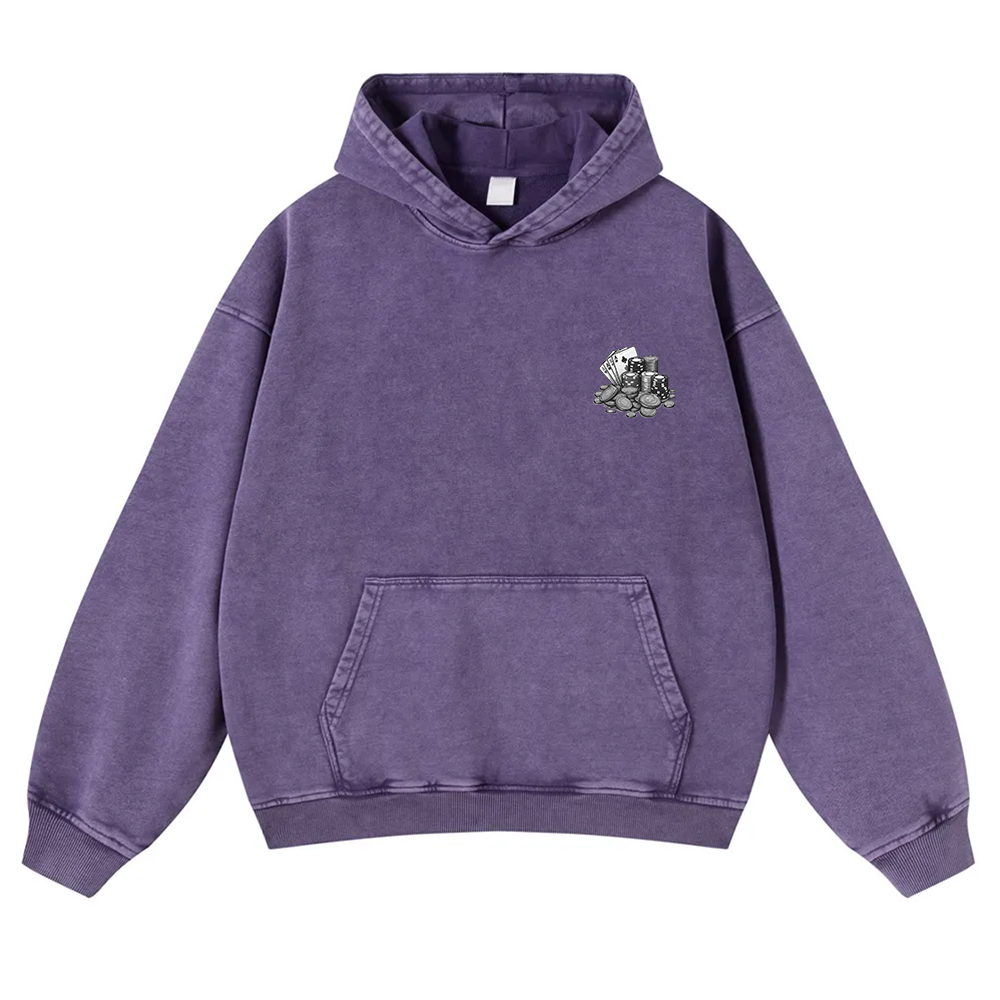 Professional Gambler Washed Hoodie wearishow