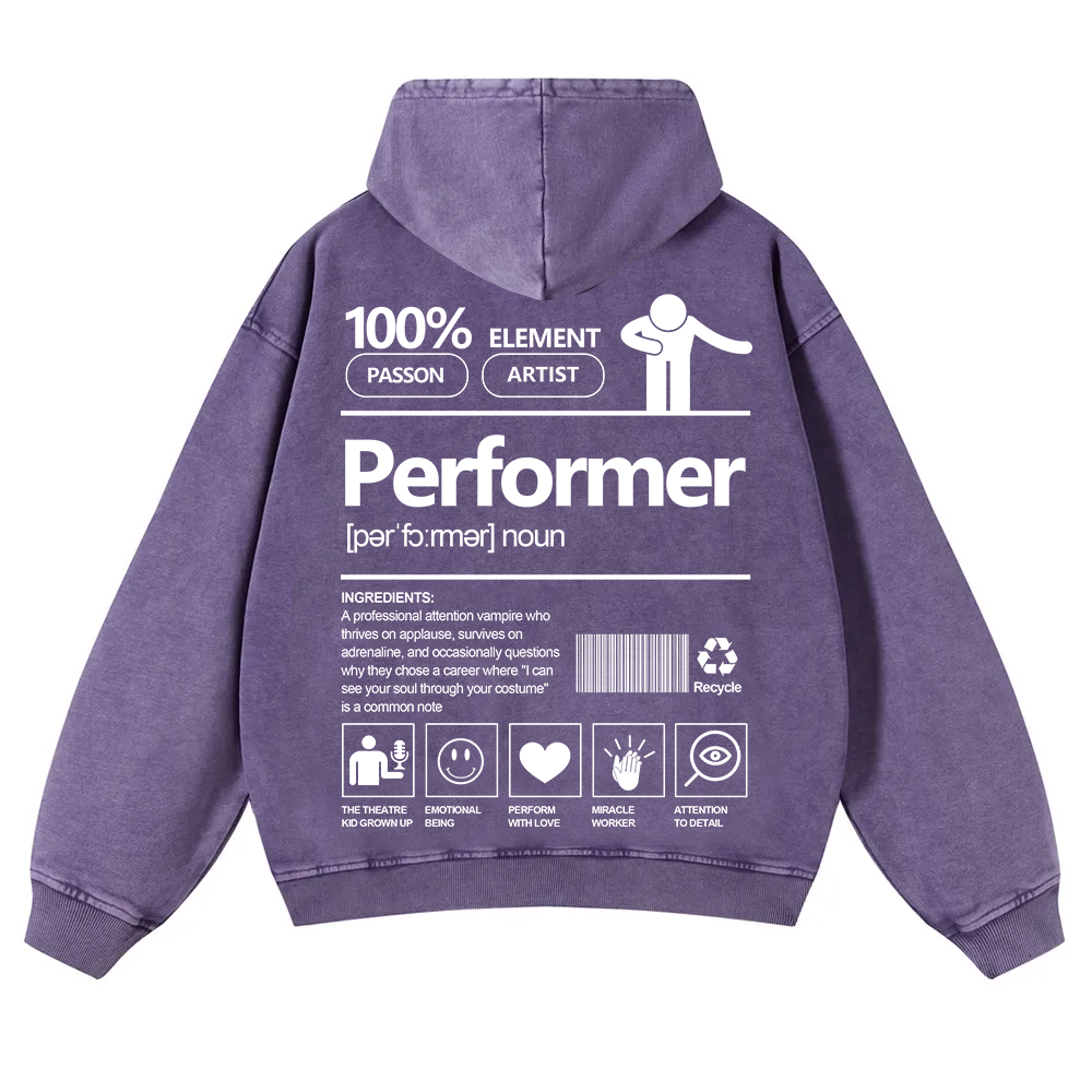 Performer Washed Hoodie wearishow