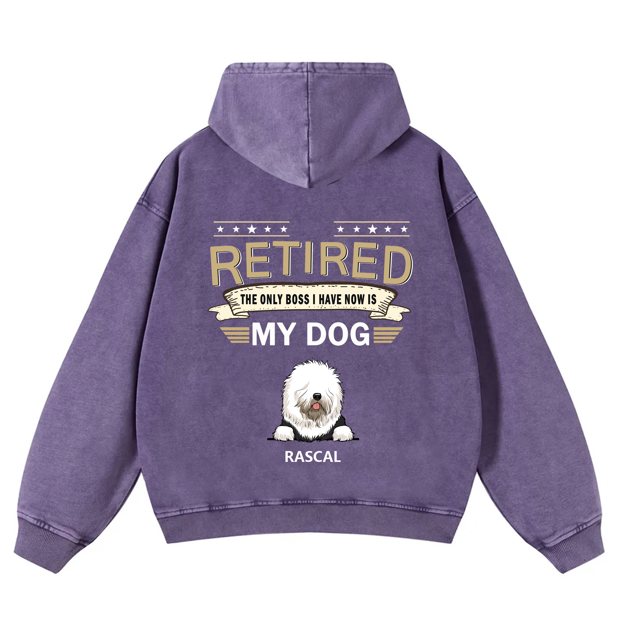 The Only Boss I Have - Personalized Custom Unisex Washed Hoodie