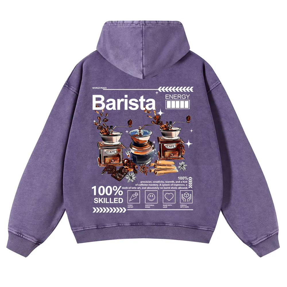 Barista Washed Hoodie wearishow