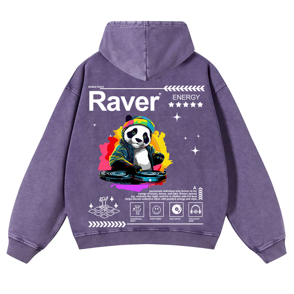 Raver Washed Hoodie wearishow