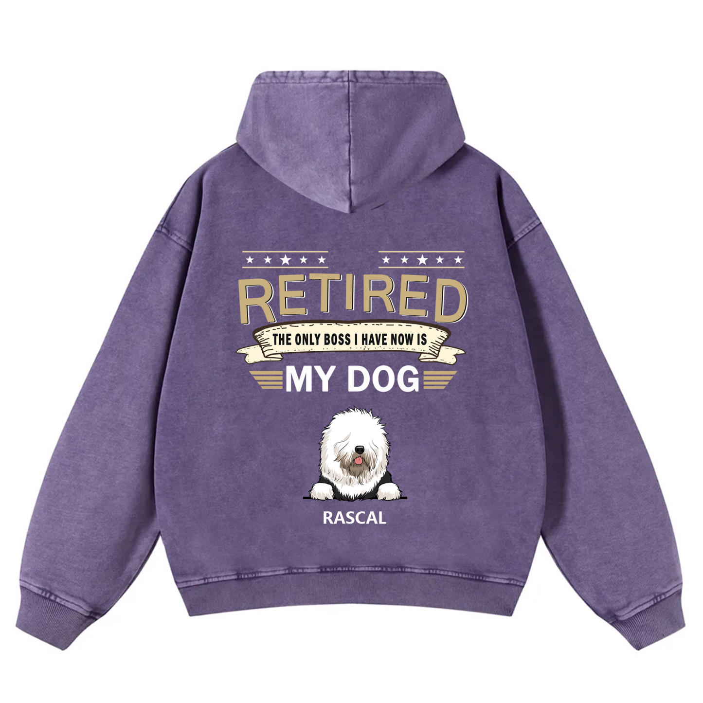 The Only Boss I Have - Personalized Custom Unisex Washed Hoodie