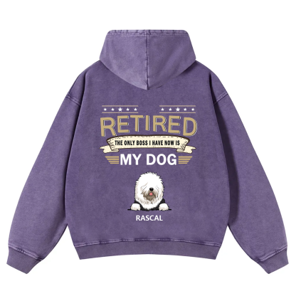 The Only Boss I Have - Personalized Custom Unisex Washed Hoodie