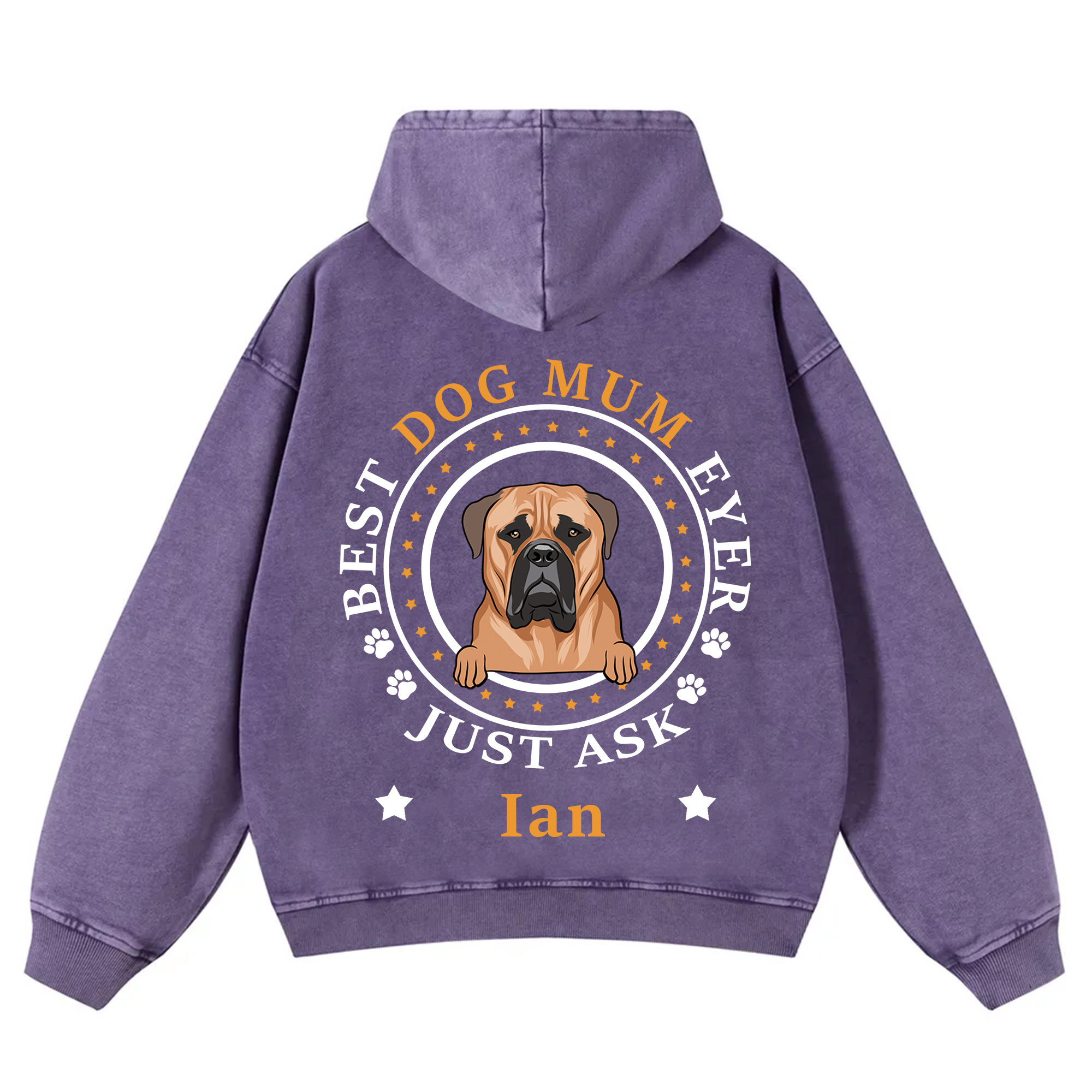 Best Dog Dad/Dog Mum Circle - Personalized Custom Unisex Washed Hoodie