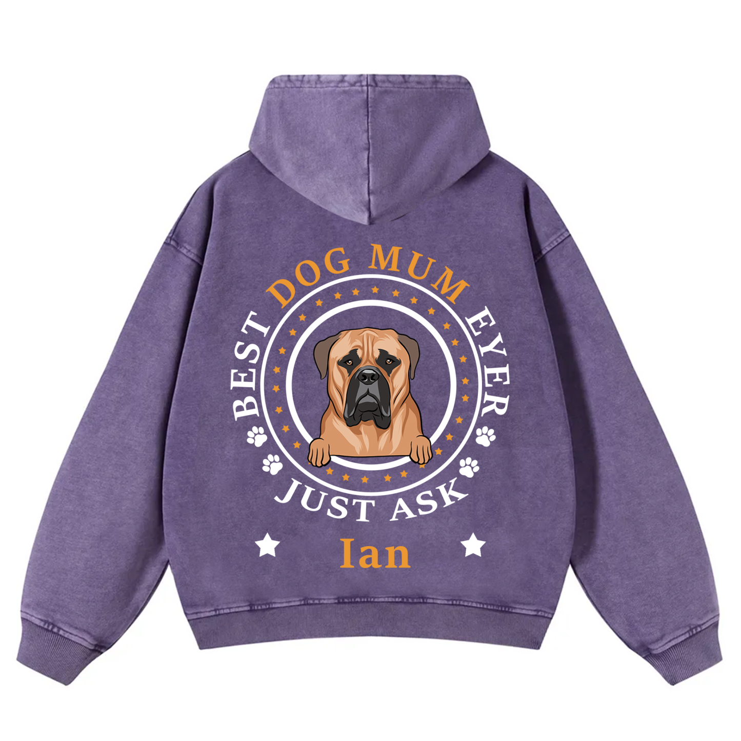 Best Dog Dad/Dog Mum Circle - Personalized Custom Unisex Washed Hoodie