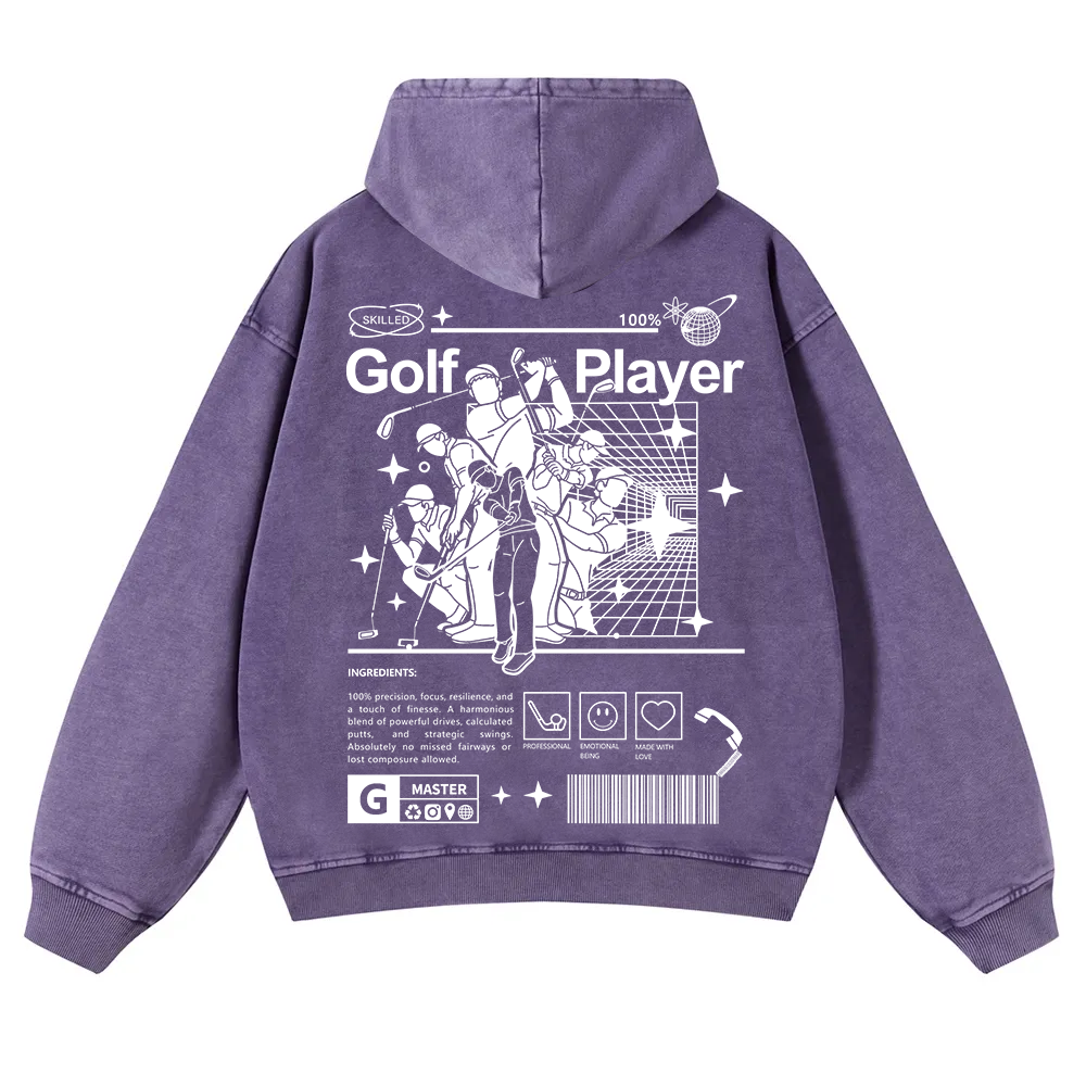 Golf Player Washed Hoodie wearishow