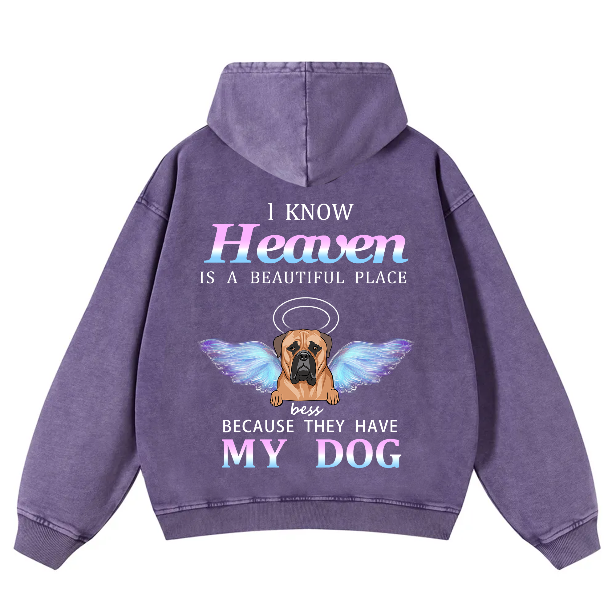 Heaven Is A Beautiful Place - Personalized Custom Unisex Washed Hoodie