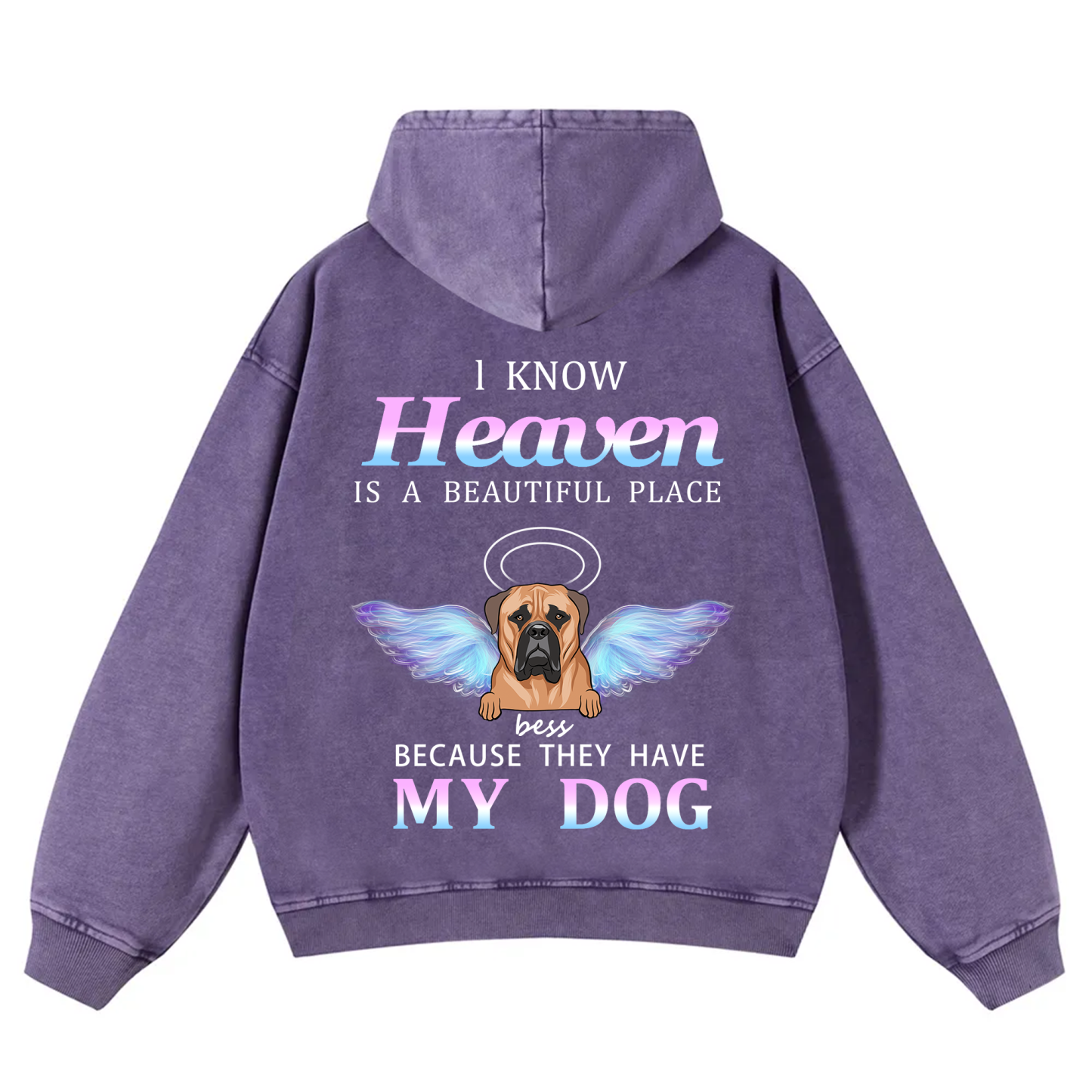 Heaven Is A Beautiful Place - Personalized Custom Unisex Washed Hoodie