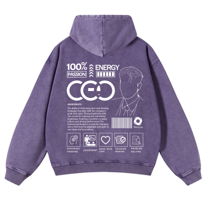 CEO  Unisex Fit Vintage Washed Hoodie