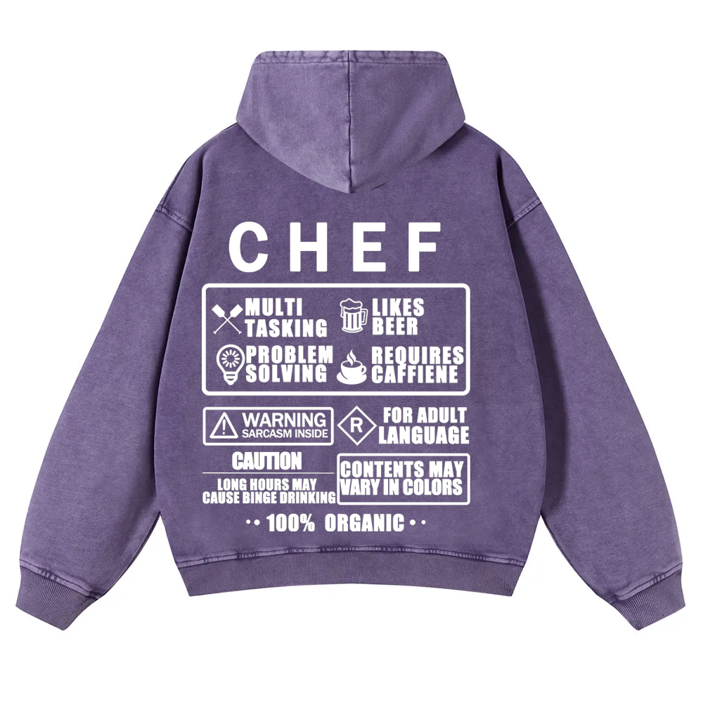 Chef Casual Washed Hoodie 