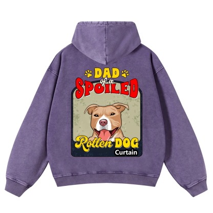 Spoiled Rotten Dog Named - Personalized Custom Unisex Washed Hoodie