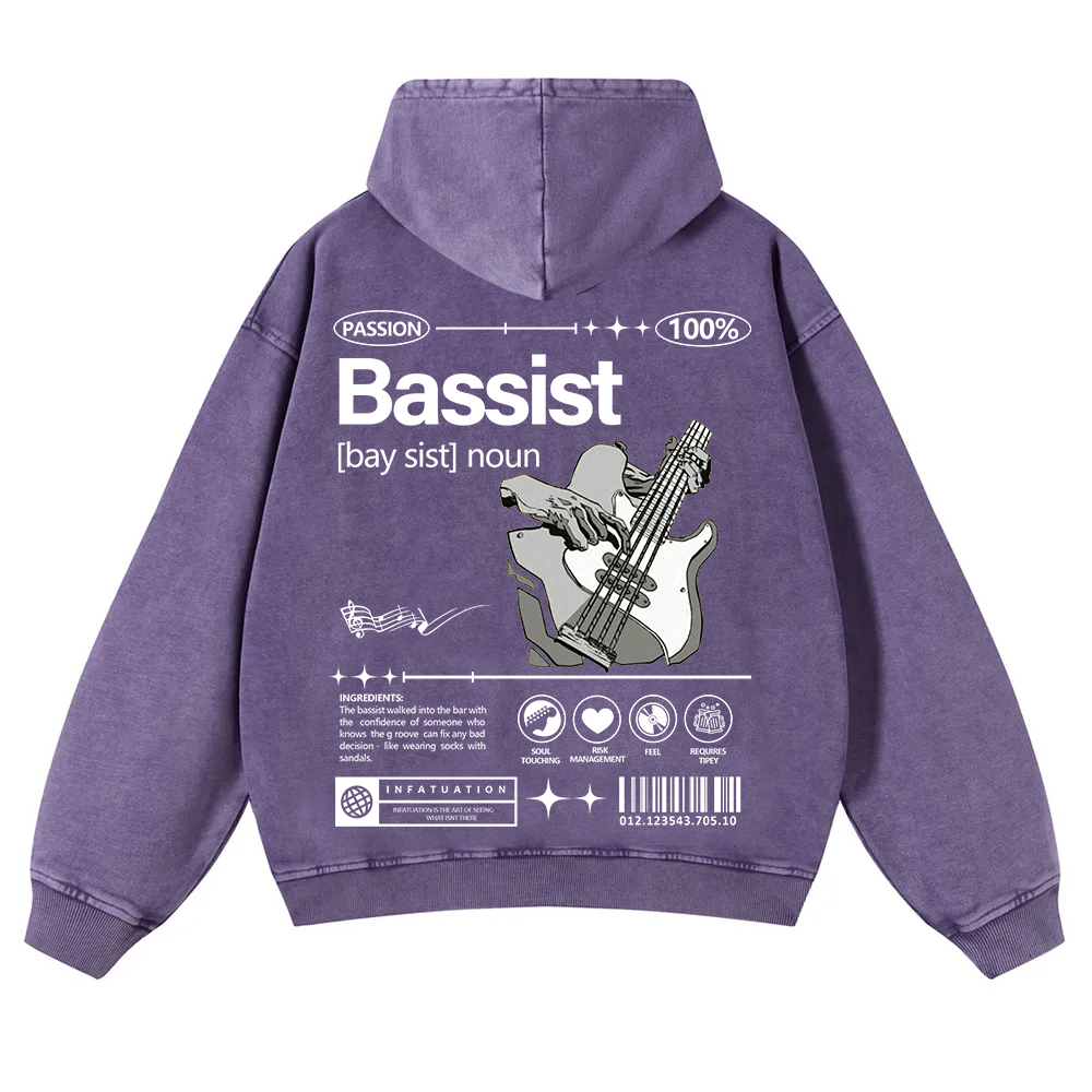 Bassist Washed Hoodie wearishow