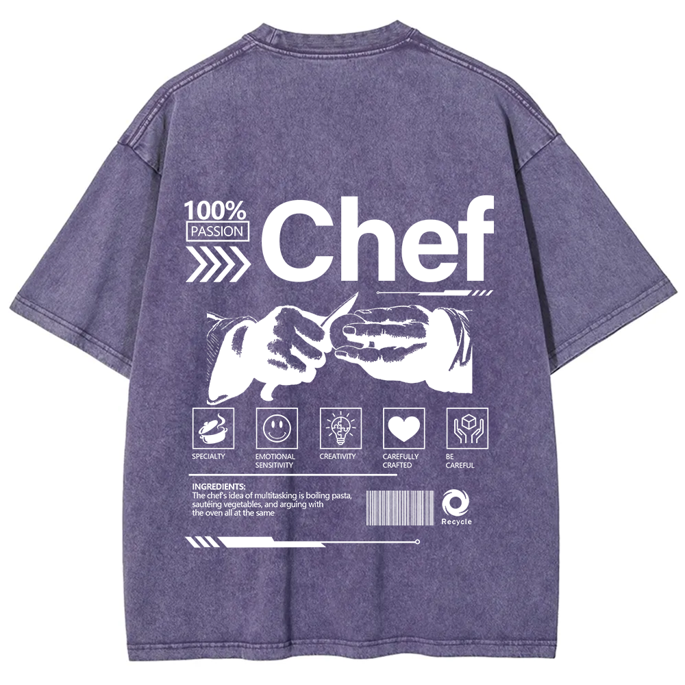 Chef Unisex Fit Washed T-Shirt
