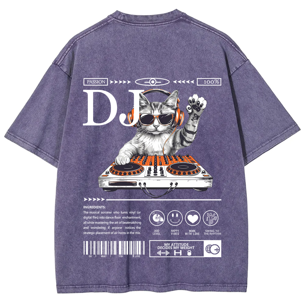 DJ Unisex Fit Washed T-Shirt