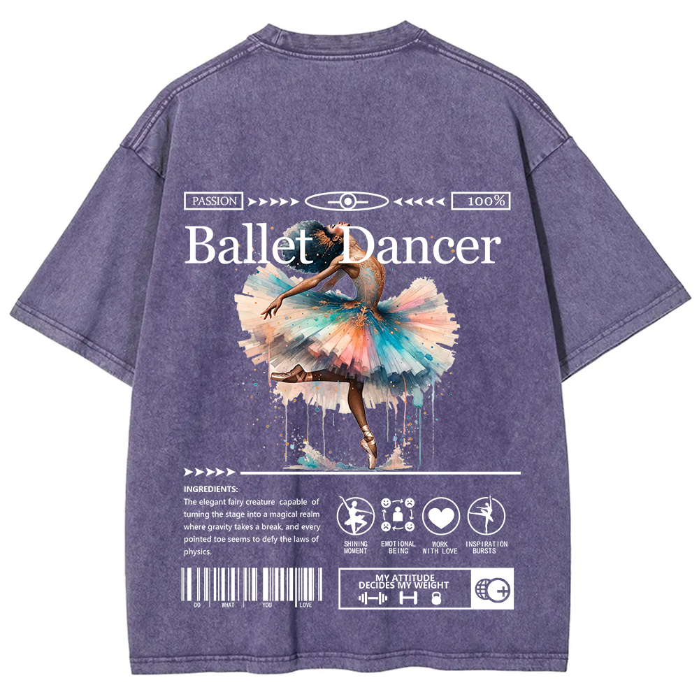 Ballet Dancer Unisex Fit Washed T-Shirt