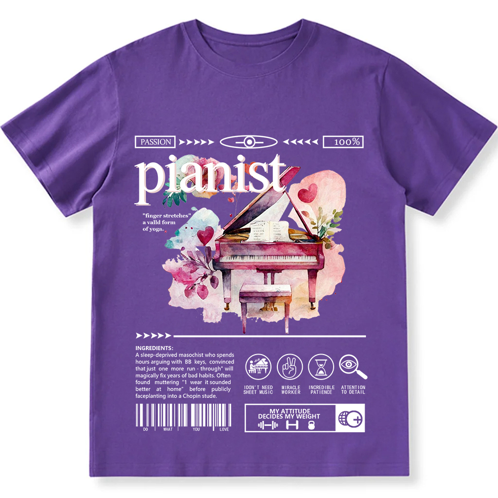 Pianist Unisex Fit Cotton T-Shirt wearishow