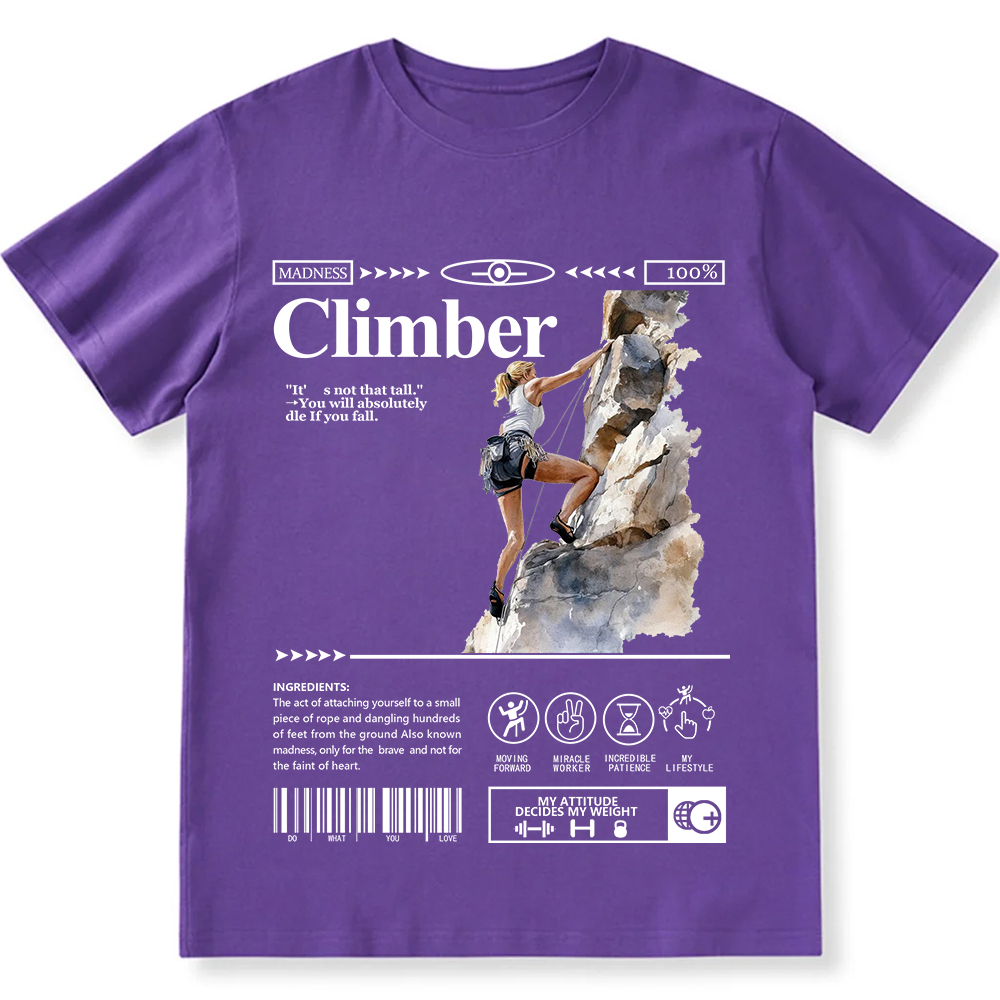 Climber Unisex Fit Cotton T-Shirt wearishow