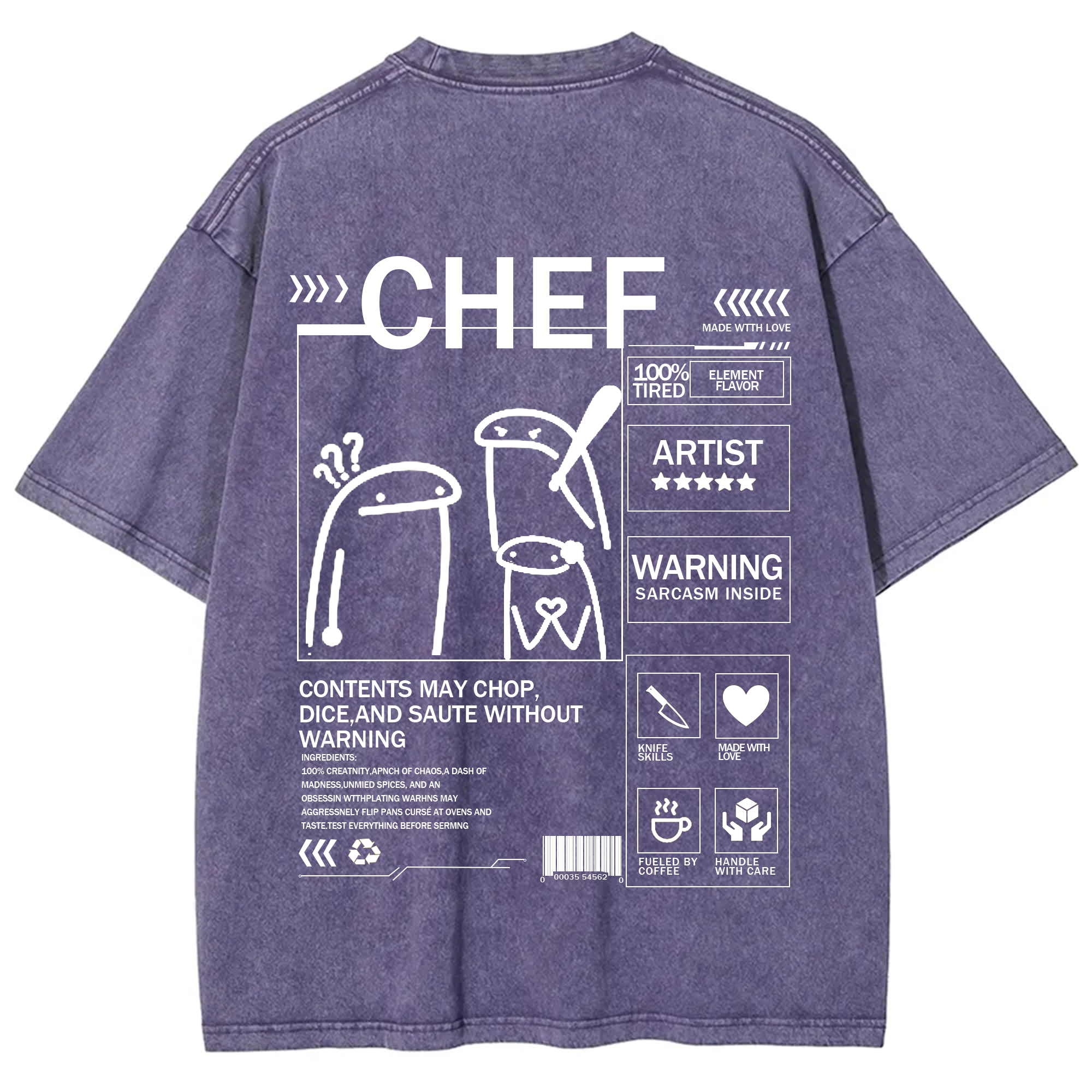 Chef Solid Color Unisex T-shirt