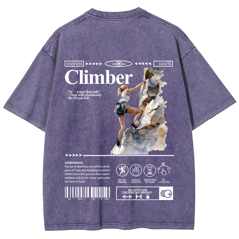 Climber Unisex Fit Washed T-Shirt
