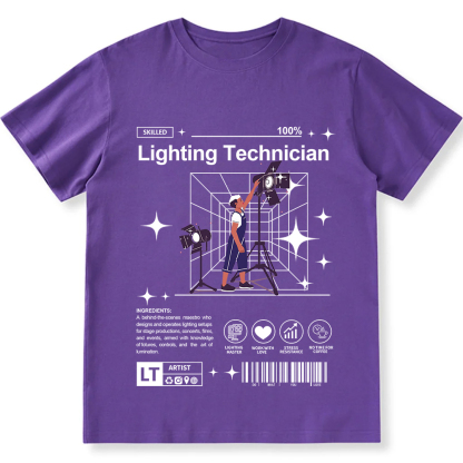 Lighting Technician Unisex Fit Cotton T-Shirt wearishow