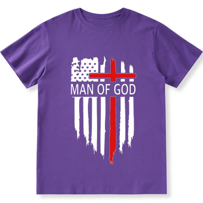 Man Of God Chrsitian Unisex Fit Cotton T-Shirt wearishow