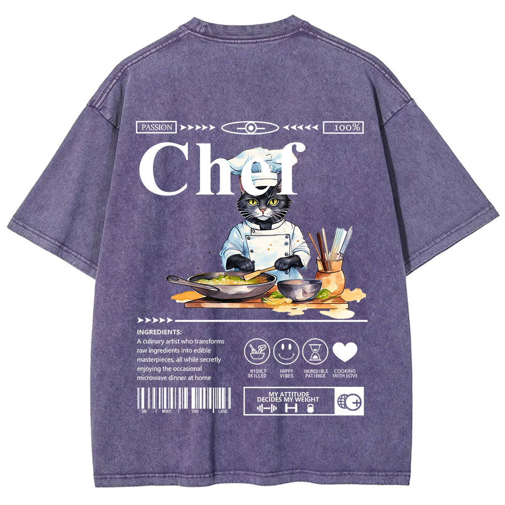 Chef Unisex Fit Washed T-Shirt