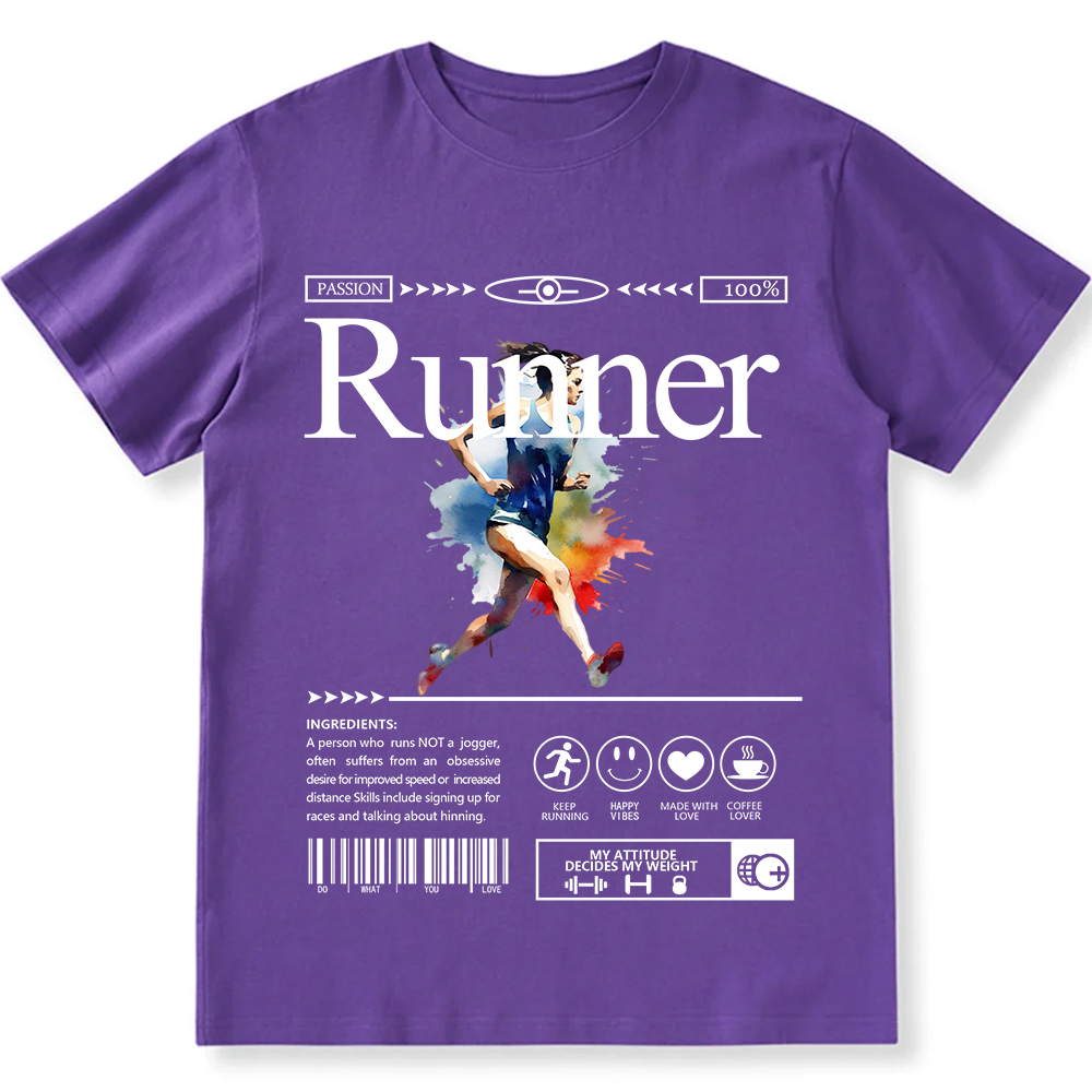 Runner Unisex Fit Cotton T-Shirt wearishow