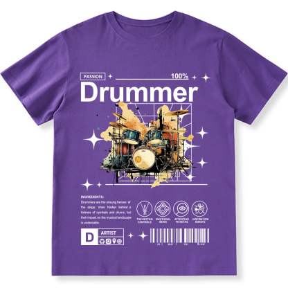 Drummer Unisex Fit Cotton T-Shirt wearishow