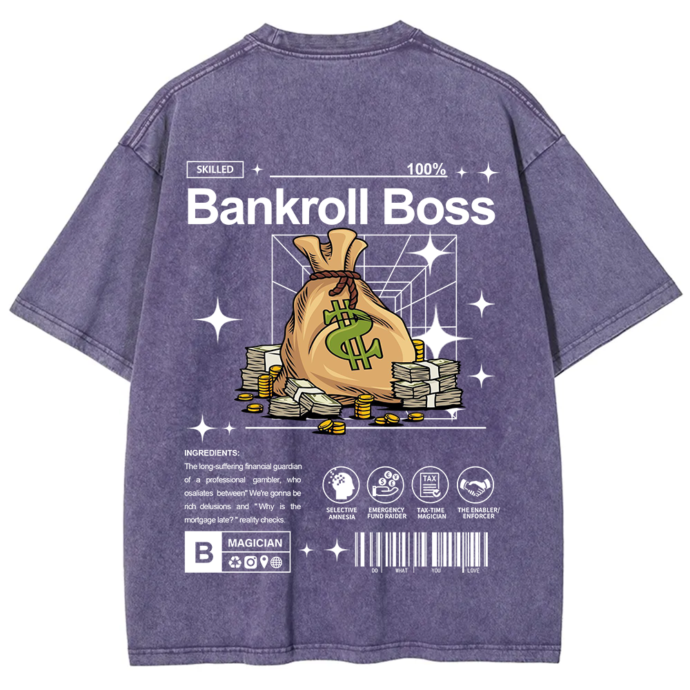 Bankroll Boss Unisex Fit Washed T-Shirt