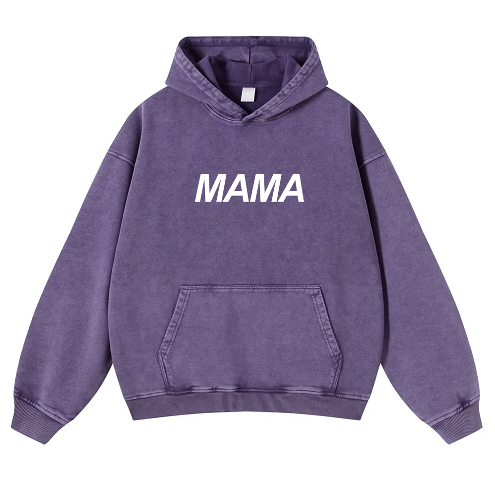 Mama Washed Hoodie wearishow