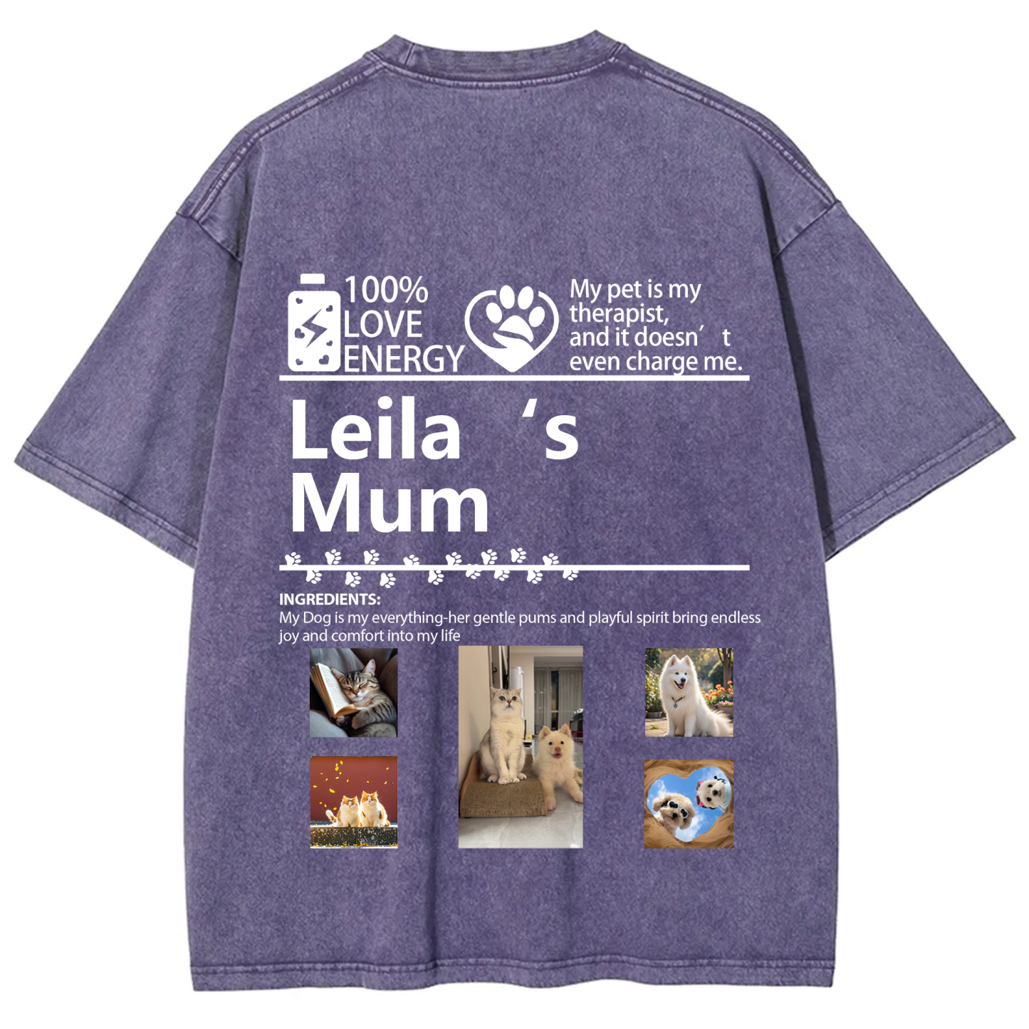 Pets Photos Creative Customized Unisex T-shirt
