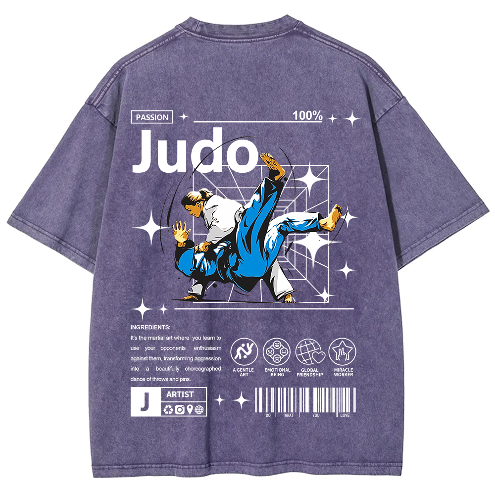 Judo Unisex Fit Washed T-Shirt