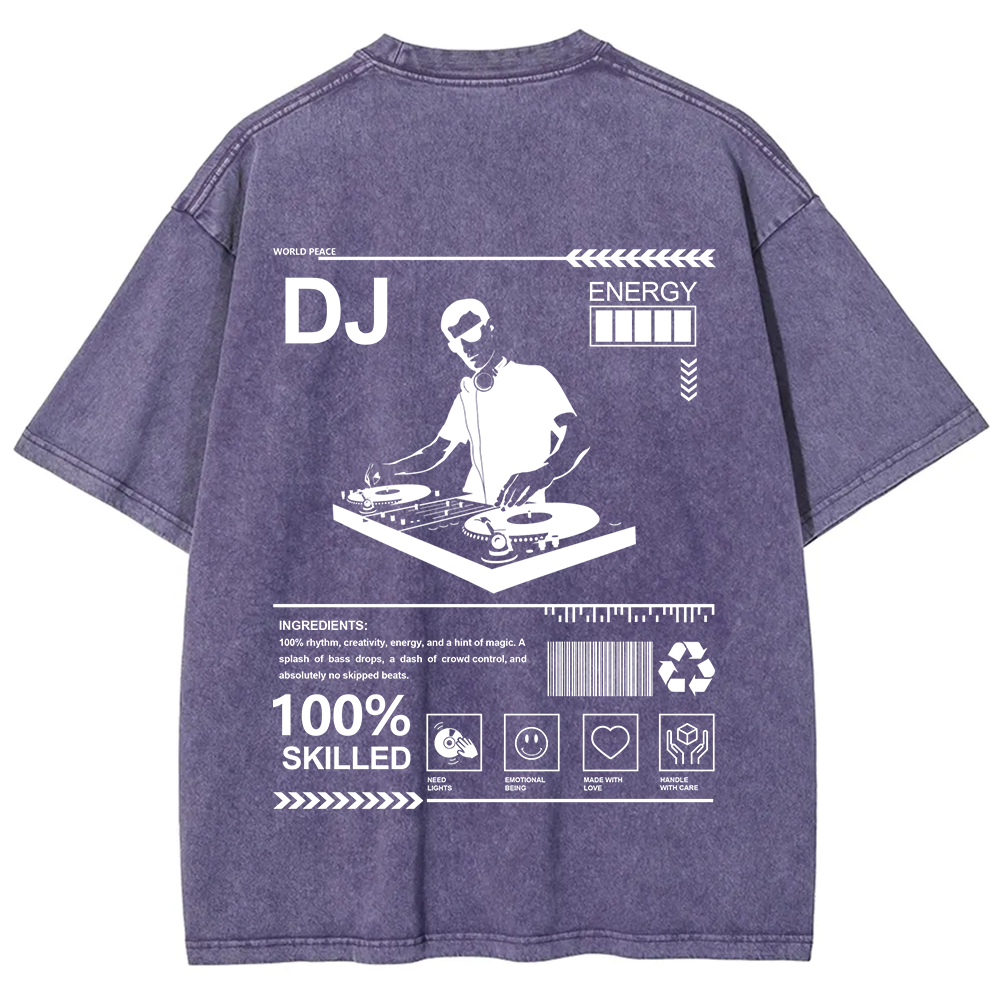 DJ Unisex Fit Washed T-Shirt