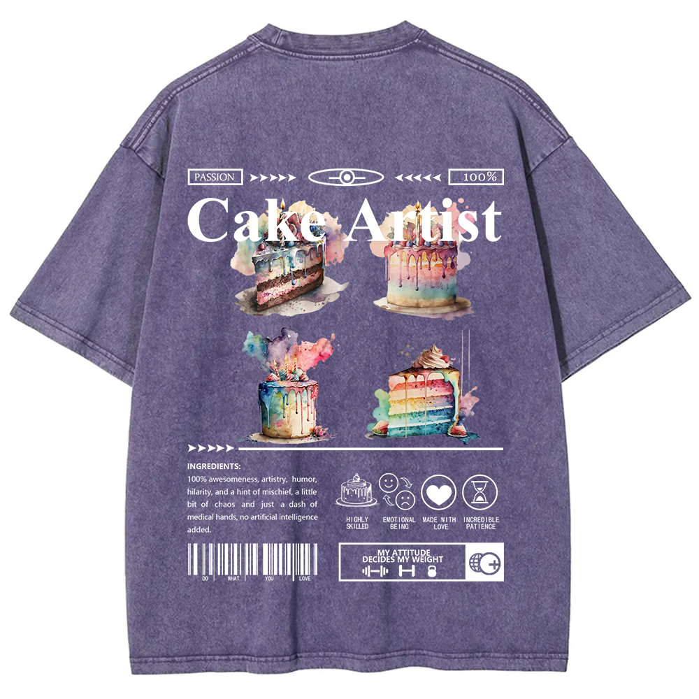 Cake Artist Unisex Fit Washed T-Shirt