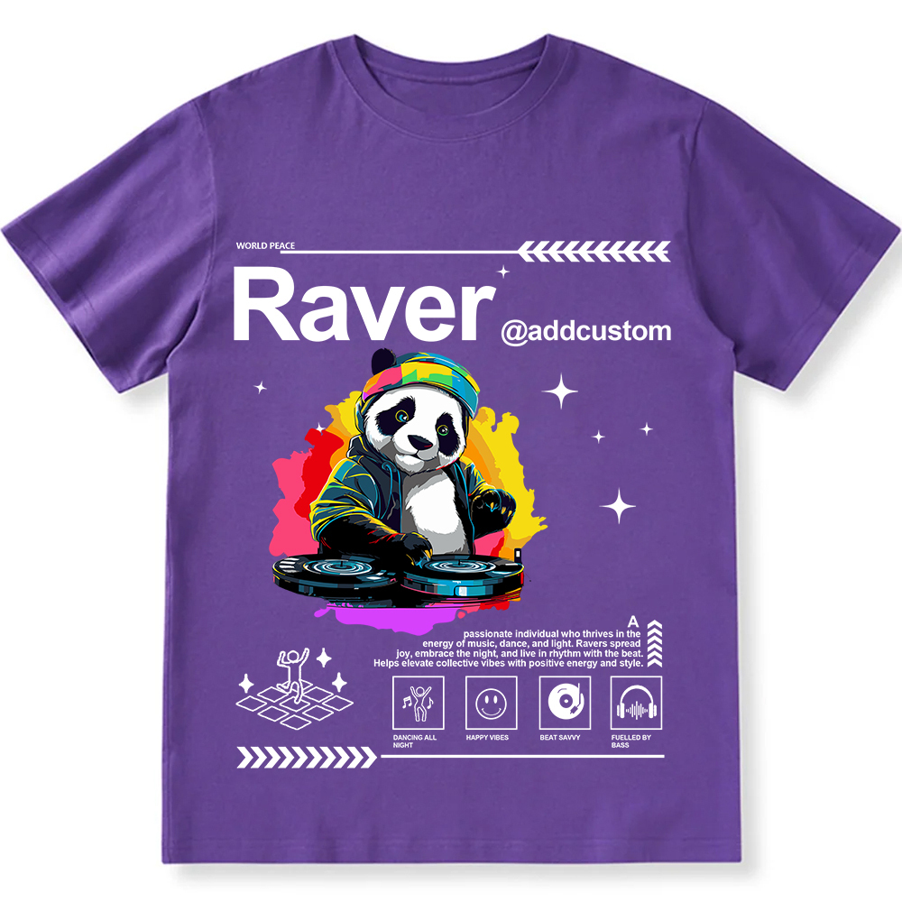 Addcustom Raver Unisex Fit Cotton T-Shirt wearishow